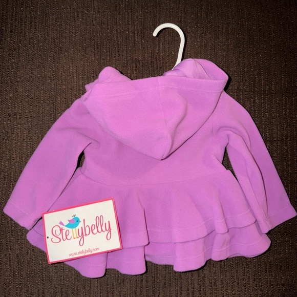 Stellybelly Purple Kids Pea Coat - Picture 3 of 4
